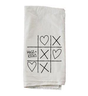Hugs And Kisses Tic Tac Toe Towel